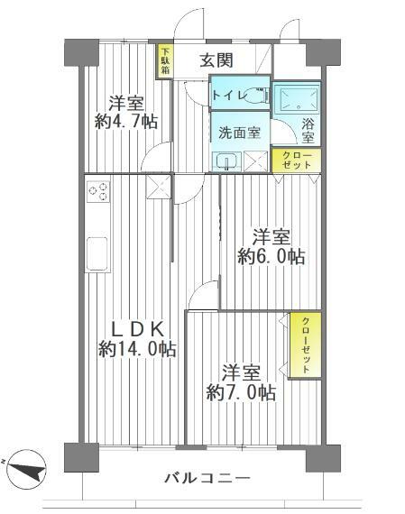 間取り図 ペットも家族！リノベーション物件で快適ライフ！全室フローリングでお手入れラクラク！