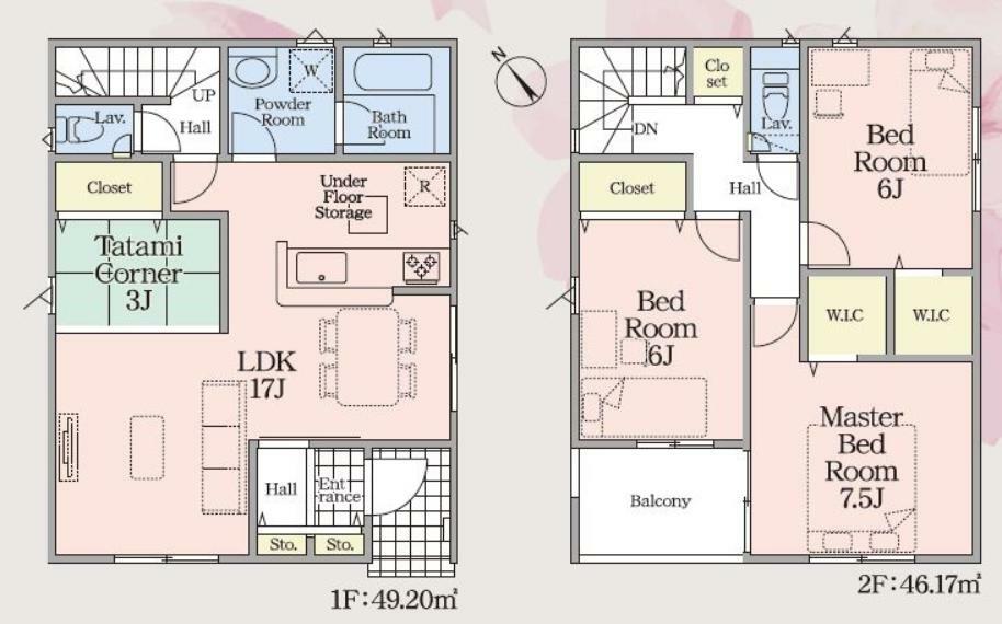 間取り図 効率的かつ暮らしのことをしっかり考えた間取りです