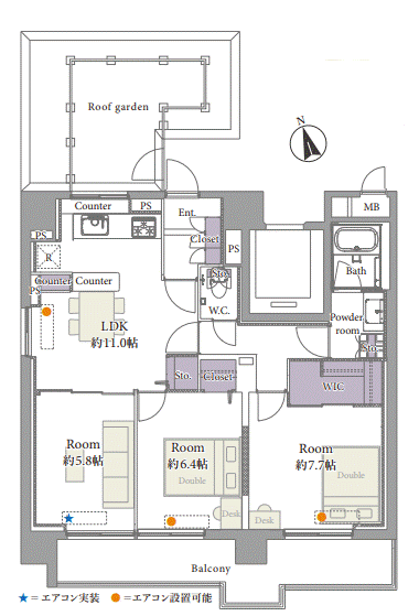 間取り図 73.81平米のお部屋です！