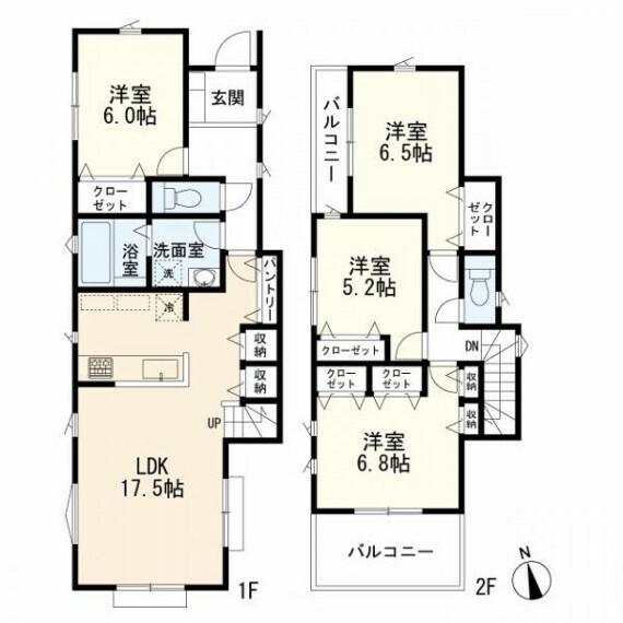 間取り図 B号棟間取り（4LDK）