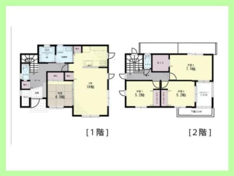 4LDK。土地162.37平米（約49.11坪）、建物107.66平米（約32.56坪）。<BR/>ご家族が自然と集まる空間で、洋室が隣接しているので広く感じます。