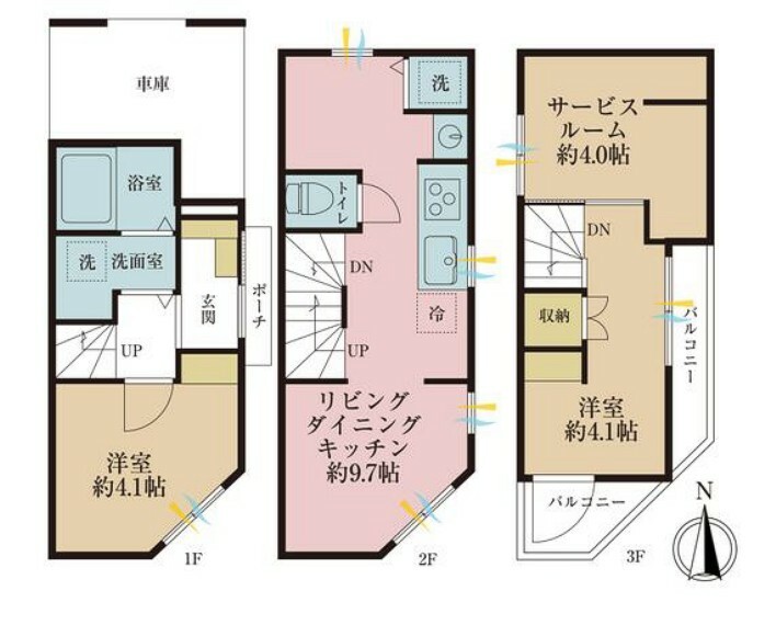 間取り図 2SLDK、土地面積32.11平米、建物面積56.71平米