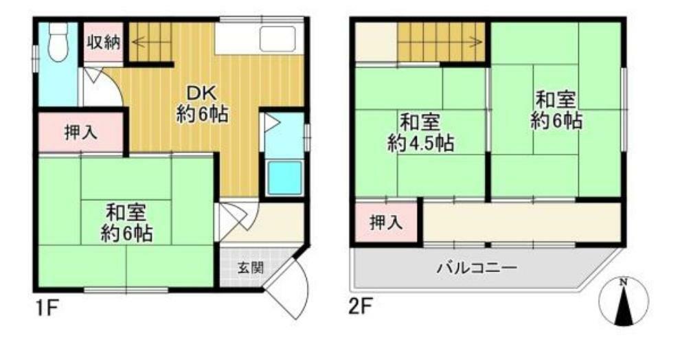 間取り図 間取り:3DK　延床面積:50.37平米