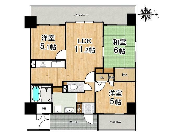 間取り図 【担当のココがオススメ！】 ・角部屋×4階部分につき陽当たり良好！ ・2面バルコニーで通風良好！ ・浴室乾燥機、追炊き機能付きの浴室 ・不審者の侵入を防ぐオートロック完備マンション ・内覧ご希望の際はお気軽に弊社までお問合せください！