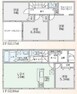 間取り図 1号棟:2階の洋室は6帖以上でプライベート空間も広々です。屋根付きバルコニー付きで便利です。