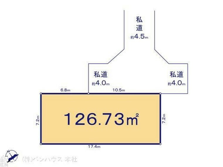 土地図面 図面と異なる場合は現況を優先