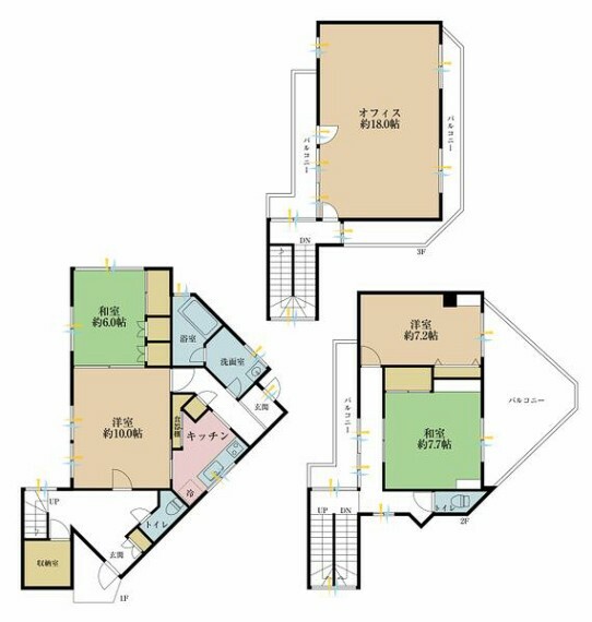 間取り図 5DK、土地面積108.88平米、建物面積140.29平米