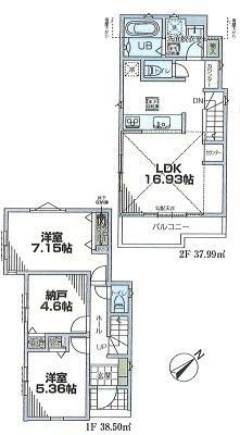 間取り図 3LDK対応住宅　2LDK＋S納戸（4.6帖）