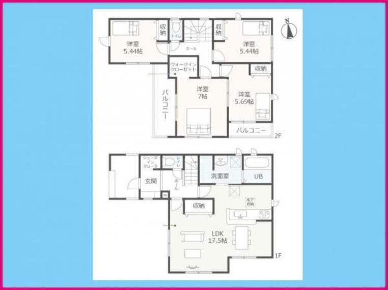 間取り図 1号棟　間取図