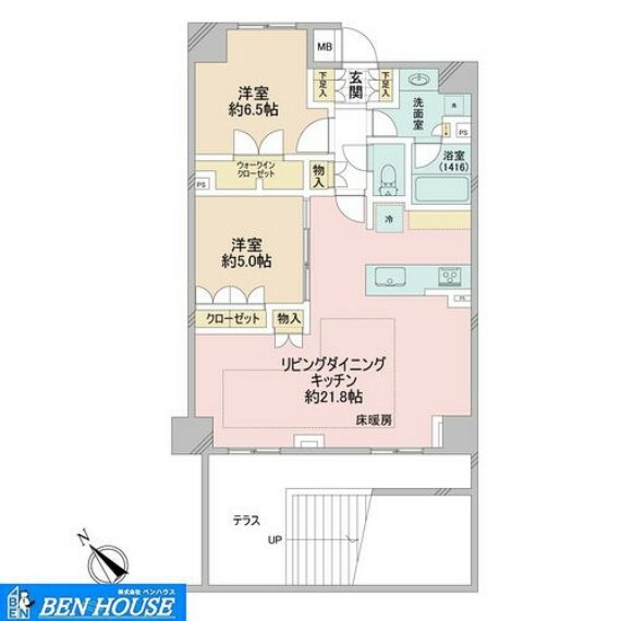 間取り図 ・床暖房標準設置のリビングでは足元からお部屋全体をじんわり暖めてくれます・ペットやお子様にも安心設備ですね・こちらの物件のご案内はご予約制となります。・是非ご確認ください