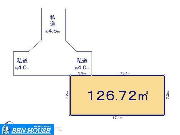 土地図面 図面と異なる場合は現況を優先