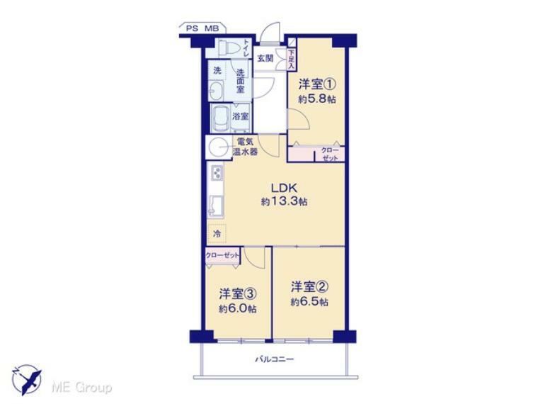 間取り図 図面と異なる場合は現況を優先