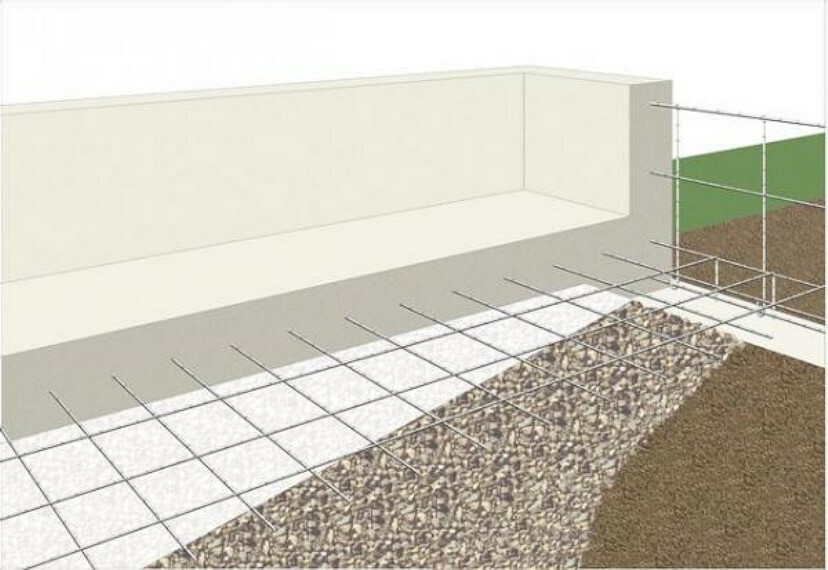 構造・工法・仕様 基礎に「鉄筋入りコンクリートベタ基礎」を標準採用。