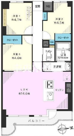 間取り図 新規リノベーションマンション。