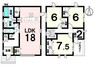 間取り図 LDKは広々18帖！全室6帖以上の広さがあり、収納も豊富に確保しております。2023年5月に全室クロス貼替済です。