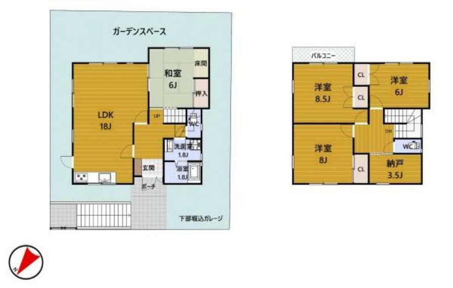 平成7年建築・4LDK＋3.5帖納戸