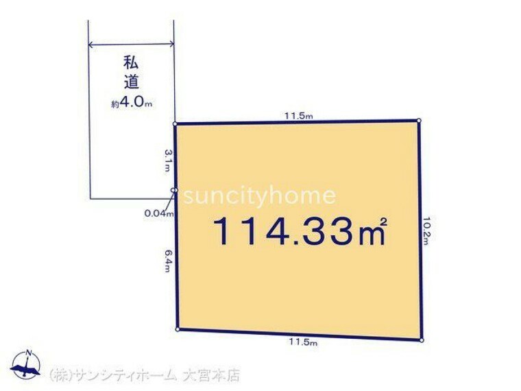 区画図 図面と異なる場合は現況を優先