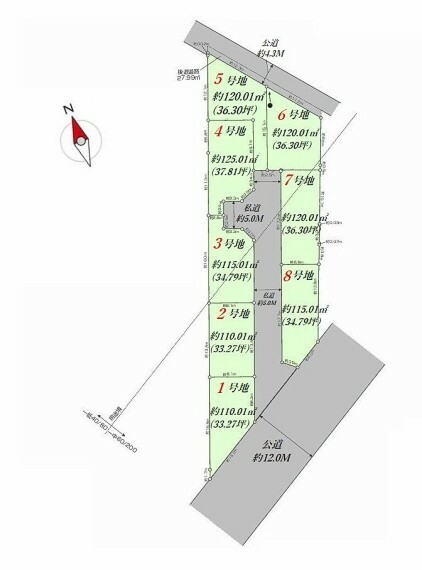 区画図 対象区画図は6号地です