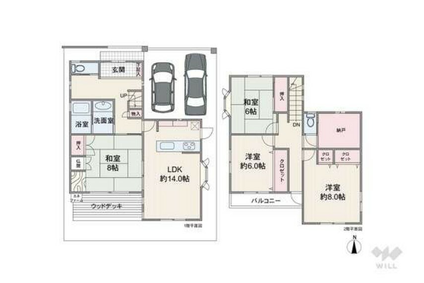 間取り図 間取りは延床面積123.87平米の4LDK＋N。