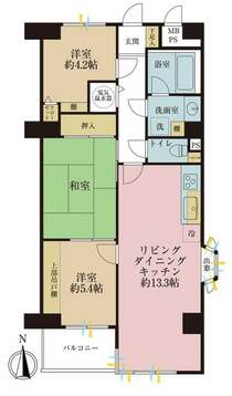 3LDK、専有面積66.06平米、バルコニー面積3.78平米