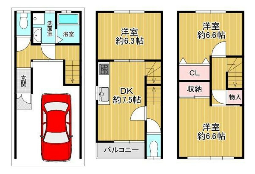 間取り図 間取り:3DK