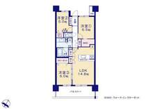 LDK14.8帖、全居室収納スペース付で広々住空間
