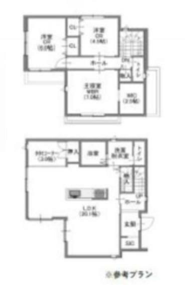 間取りはフリープラン！ご家族の住み心地のよいお家が建築できます！こちらのプラン例もご参考頂けます。