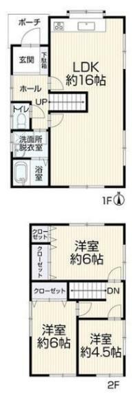 間取り図 3LDLの間取り！全室2面採光でお部屋を明るく照らします！