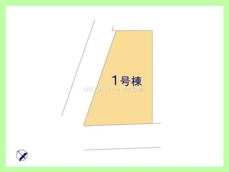 区画図 3SLDK。土地139.47平米（約42.18坪）建物99.8平米（約30.18坪）。収納豊富な全室収納付。