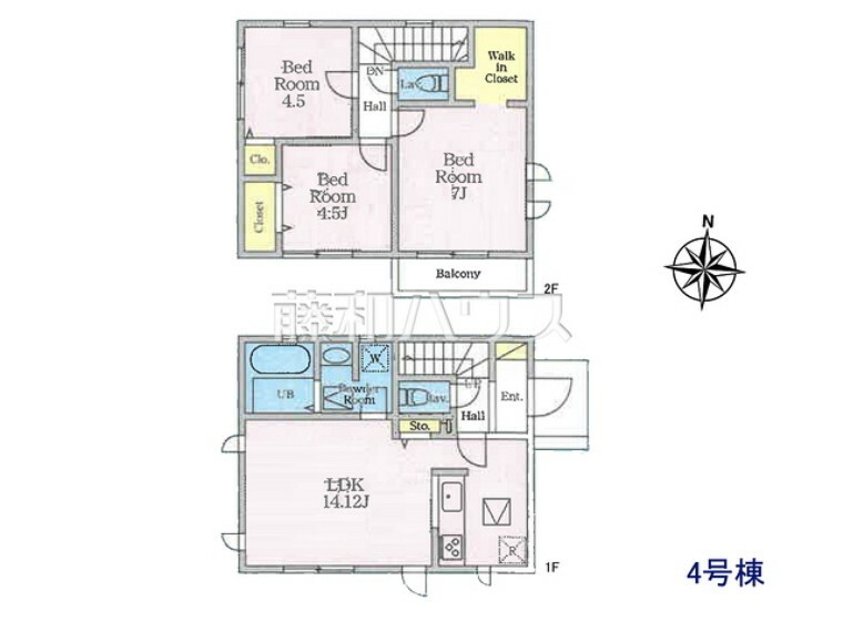 間取り図 4号棟　間取図　【練馬区大泉学園町6丁目】