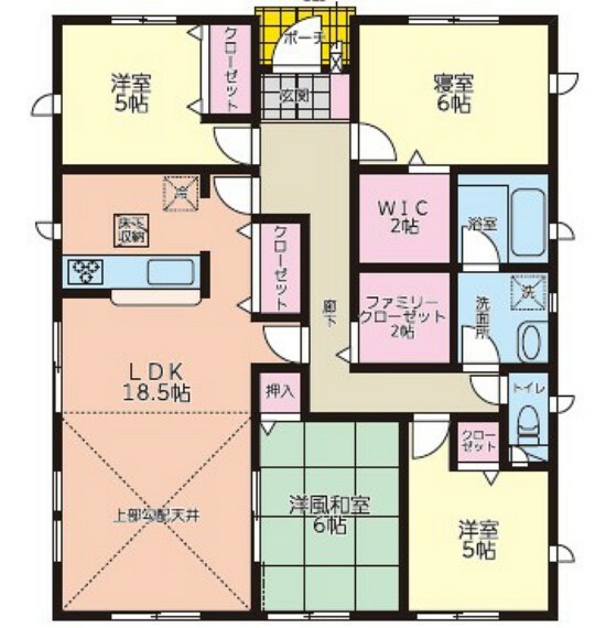 間取り図 1号棟:2階のテレワークルームは使い方色々 納戸や趣味部屋に活用できますね