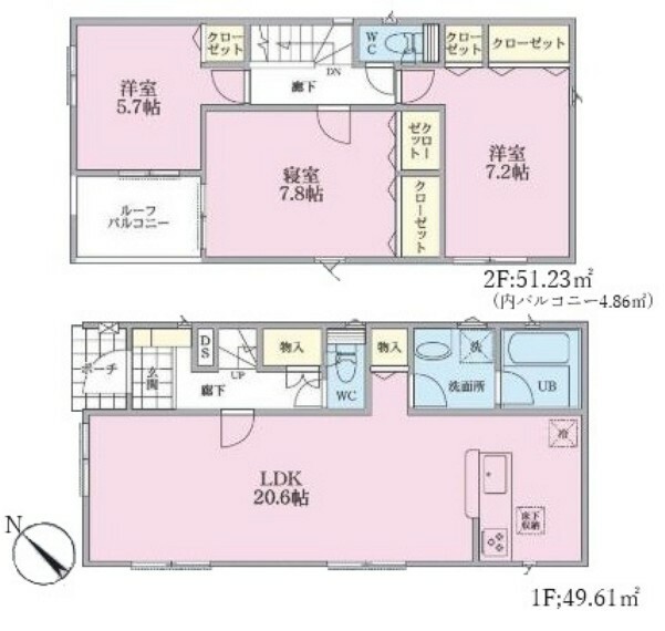 間取り図 6号棟間取り図