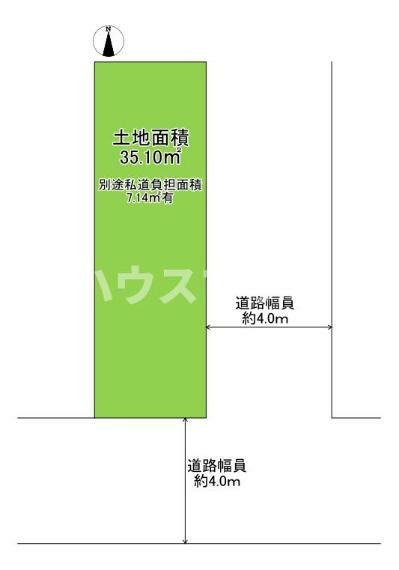 土地図面 土地面積:約10.61坪