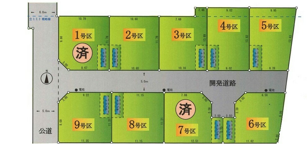 区画図 対象区画は4号区です