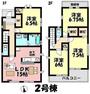 間取り図 4LDK リビング15帖