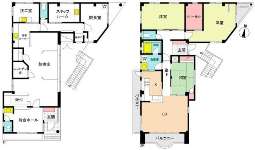 間取り図 店舗や事務所、二世帯住宅に最適