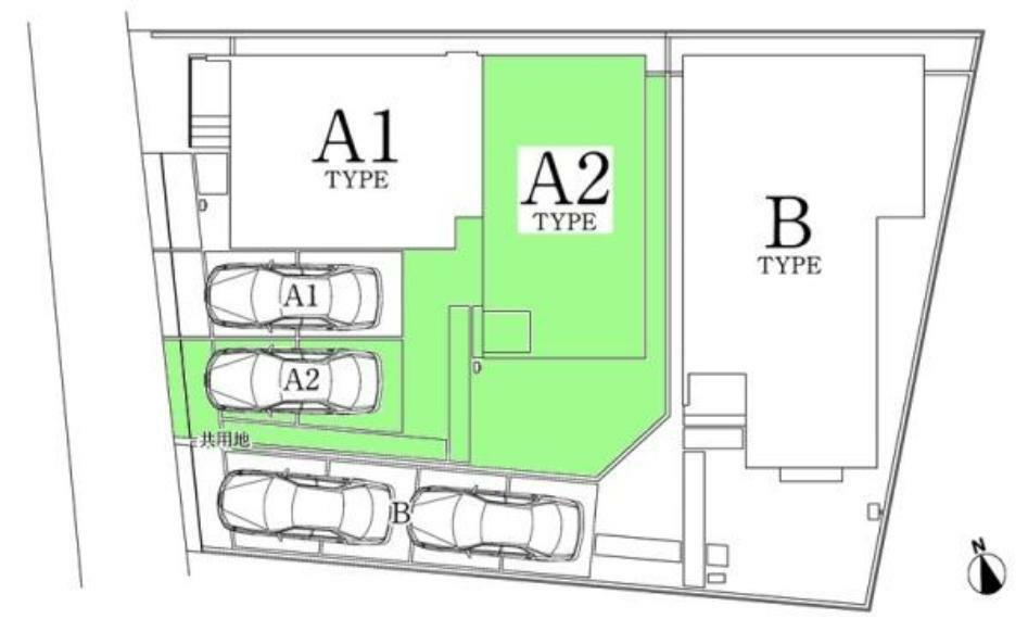 区画図 敷地面積:89.03平米　お車は2台駐車可能です