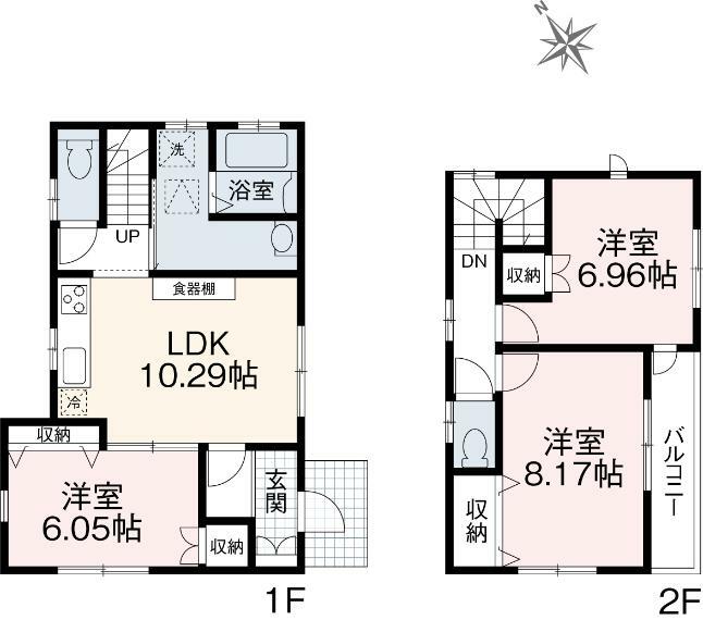 間取り図 閑静で緑豊かな住宅地に33坪以上の広々とした敷地の中古戸建