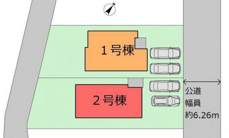 区画図 並列駐車は都度入れ替え不要なので便利です