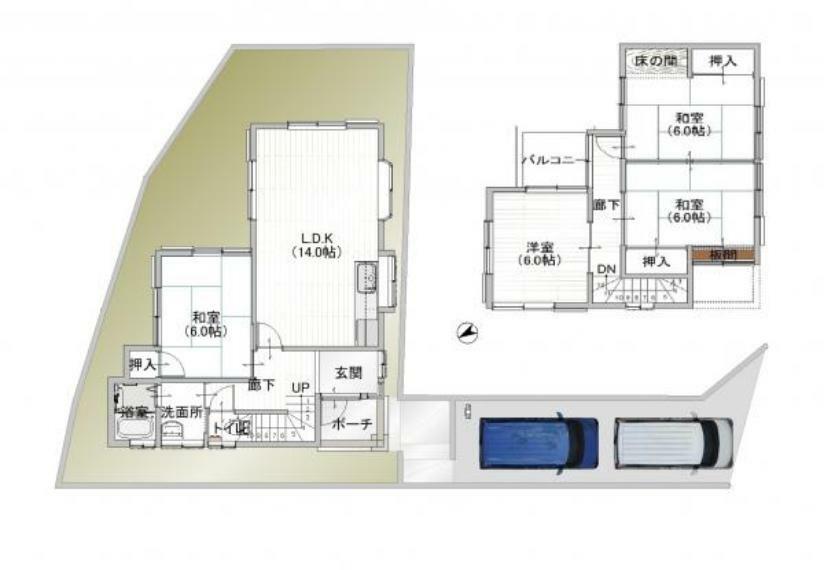 間取り図 ファミリー向け間取4LDK！