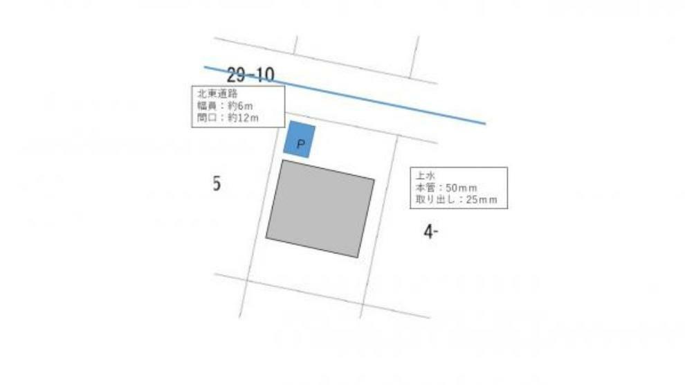 区画図 【区画図】現状の区画図になります。倉庫などは解体し駐車場にする予定ですので、広々と使って頂けます。