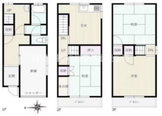 間取り図 3DK リフォーム済物件