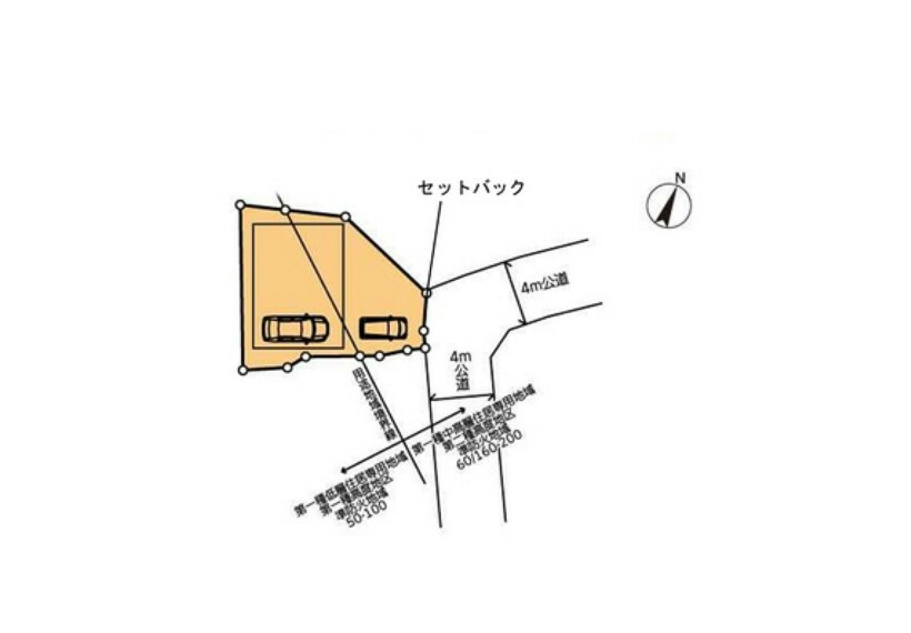 区画図 室内車庫で安心・安全！新規リフォーム中、邸宅地として魅力溢れる住環境です彡