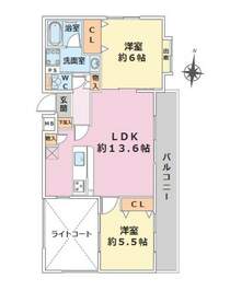 ■7階建て2階部分の南向き3方角住戸で採光・通風良好<BR/><BR/>■専有面積:57.55平米の2LDK（全室収納付き）