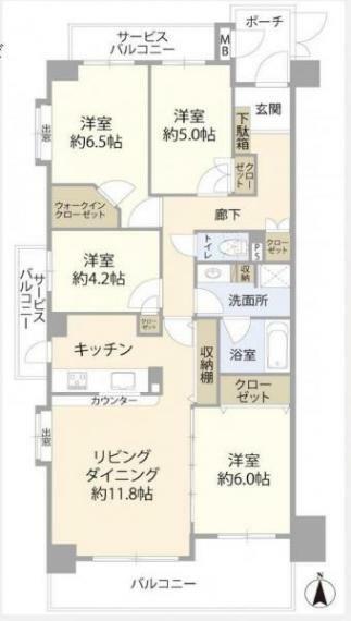 間取り図 快適な生活を約束する便利な住環境。