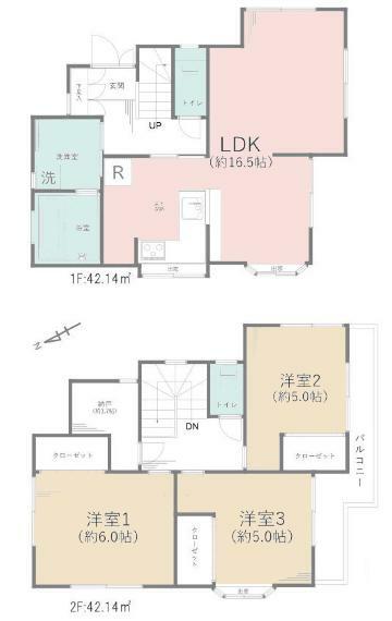 間取り図 中古の戸建3LDKは、近隣との距離があり、騒音問題が起きにくいのがメリットです。2人又は3人家族にとって、丁度良い空間で、価格も経済的です。3部屋あることで寝室や書斎、子供部屋にすることも可能です。