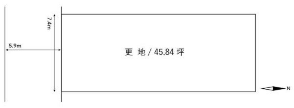 土地図面 土地面積約45.84坪