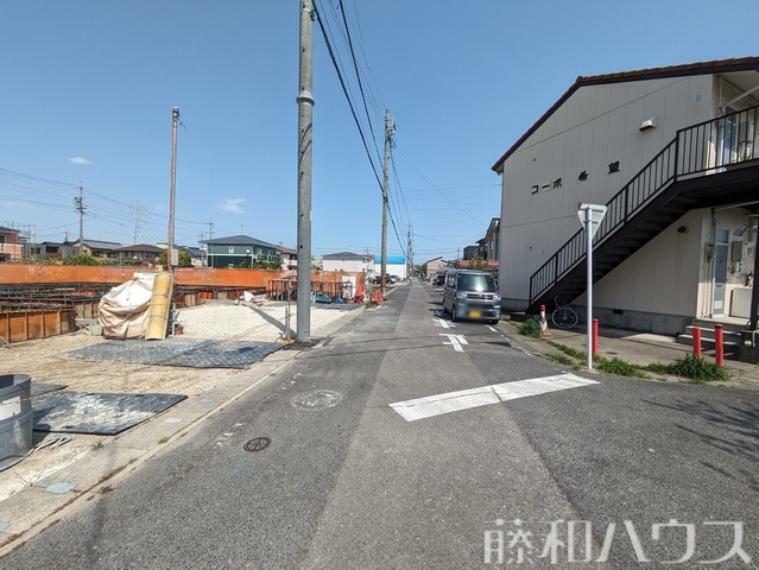 現況写真 接道状況および現場風景　【小牧市久保一色南2丁目】