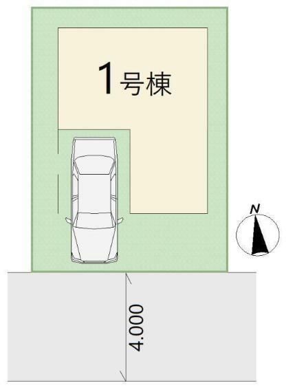 区画図 区画図 1台分の駐車スペースがあります（車種による）。