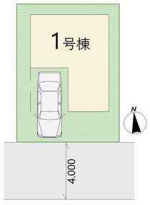区画図 1台分の駐車スペースがあります（車種による）。
